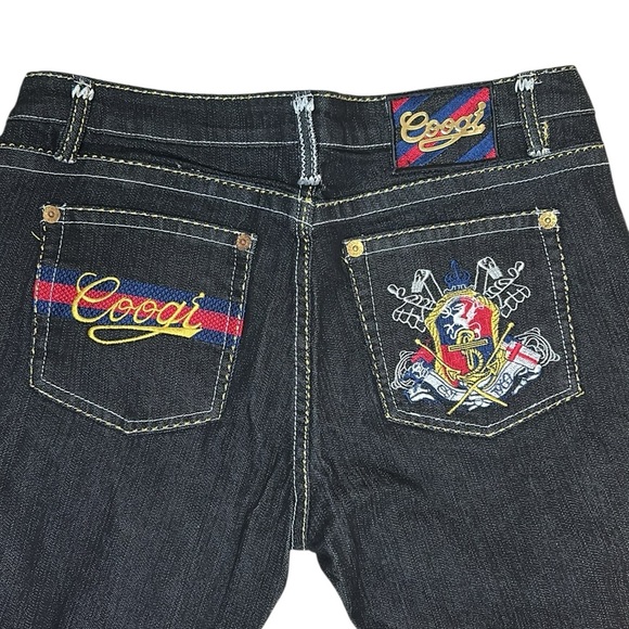 COOGI Y2K Low Rise Jeans with Colorful Embroidery 15/16 NWT - Picture 1 of 8